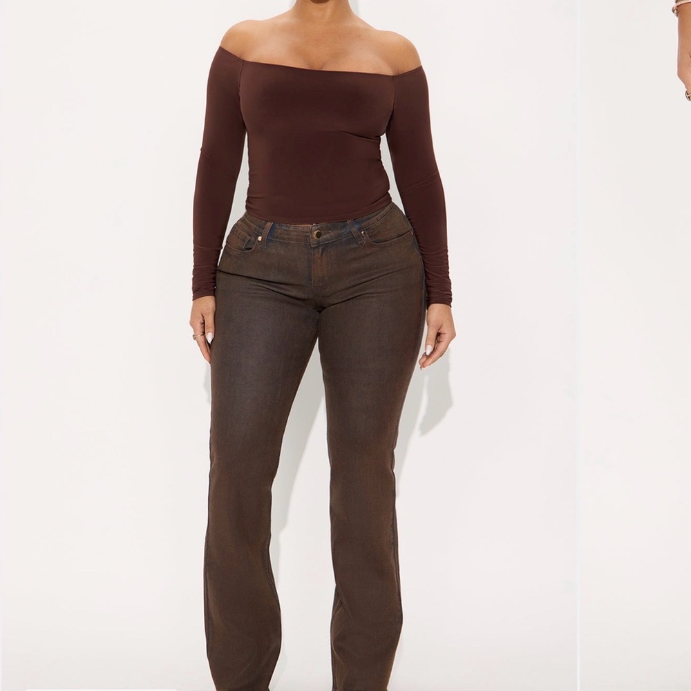 Fashion Nova Brown Boot Cut Jeans